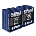 Samsill Durable 1 Inch Binder, Made In The Usa, Round Ring Customizable Clear View Binder, Blue, 8 Pack (Mp88432)