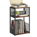 VASAGLE Record Player Stand, 3-Tier Side Table, Vinyl Record Storage up to 100 Albums, End Table for Living Room, Bedroom, Natur