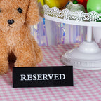 12 Pieces Reserved Table Sign For Wedding Table Acrylic Reservation Signs For Tables Black Reserved Seat Signs For Restaurants W