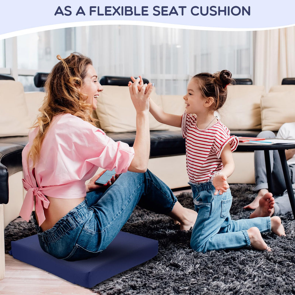 Preboun 6 Pack Outdoor Chair Cushions, 19' X 19' X 3' Patio Chair Cushion Waterproof Outdoor Seat Cushions With Ties Replacem