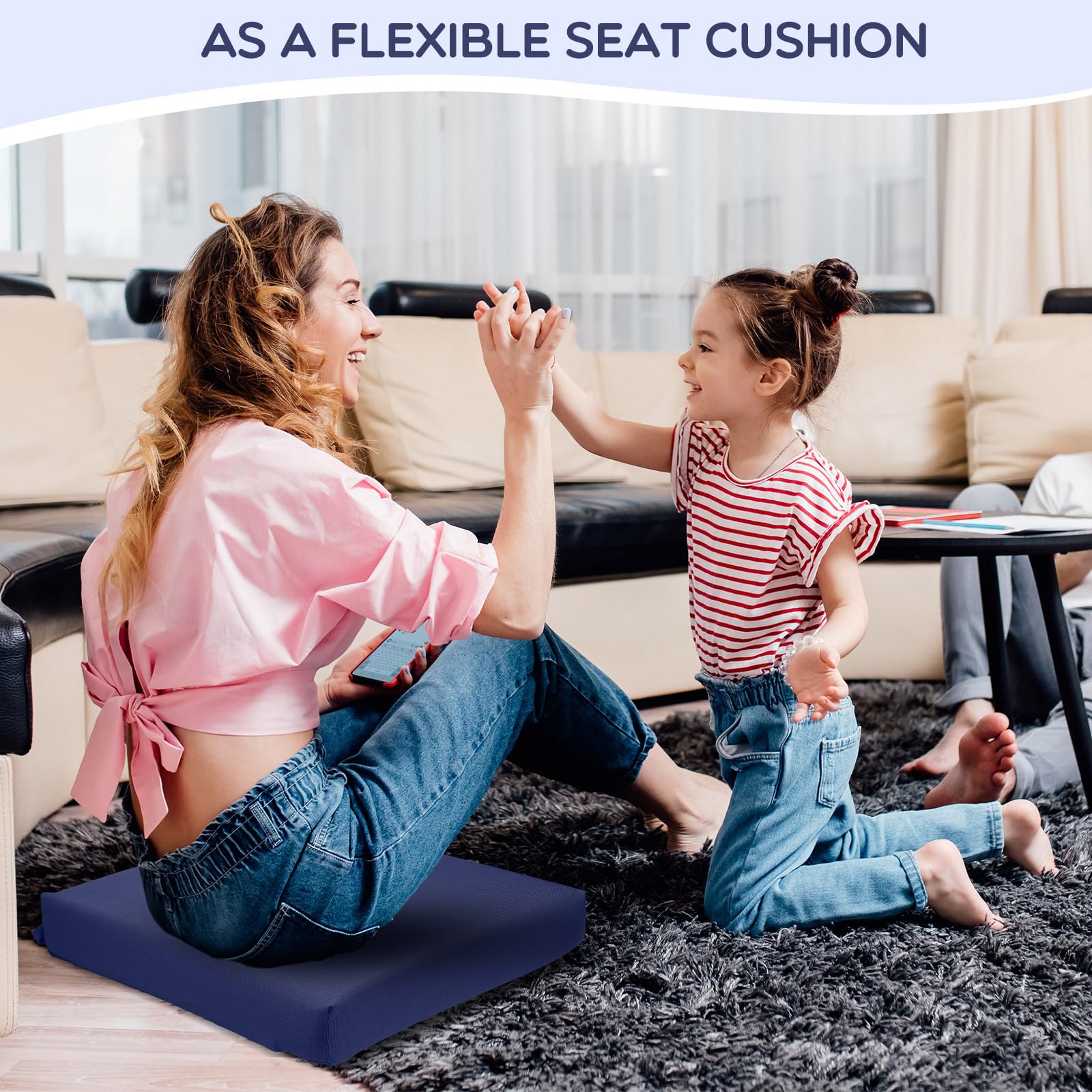 Preboun 6 Pack Outdoor Chair Cushions, 19' X 19' X 3' Patio Chair Cushion Waterproof Outdoor Seat Cushions With Ties Replacem