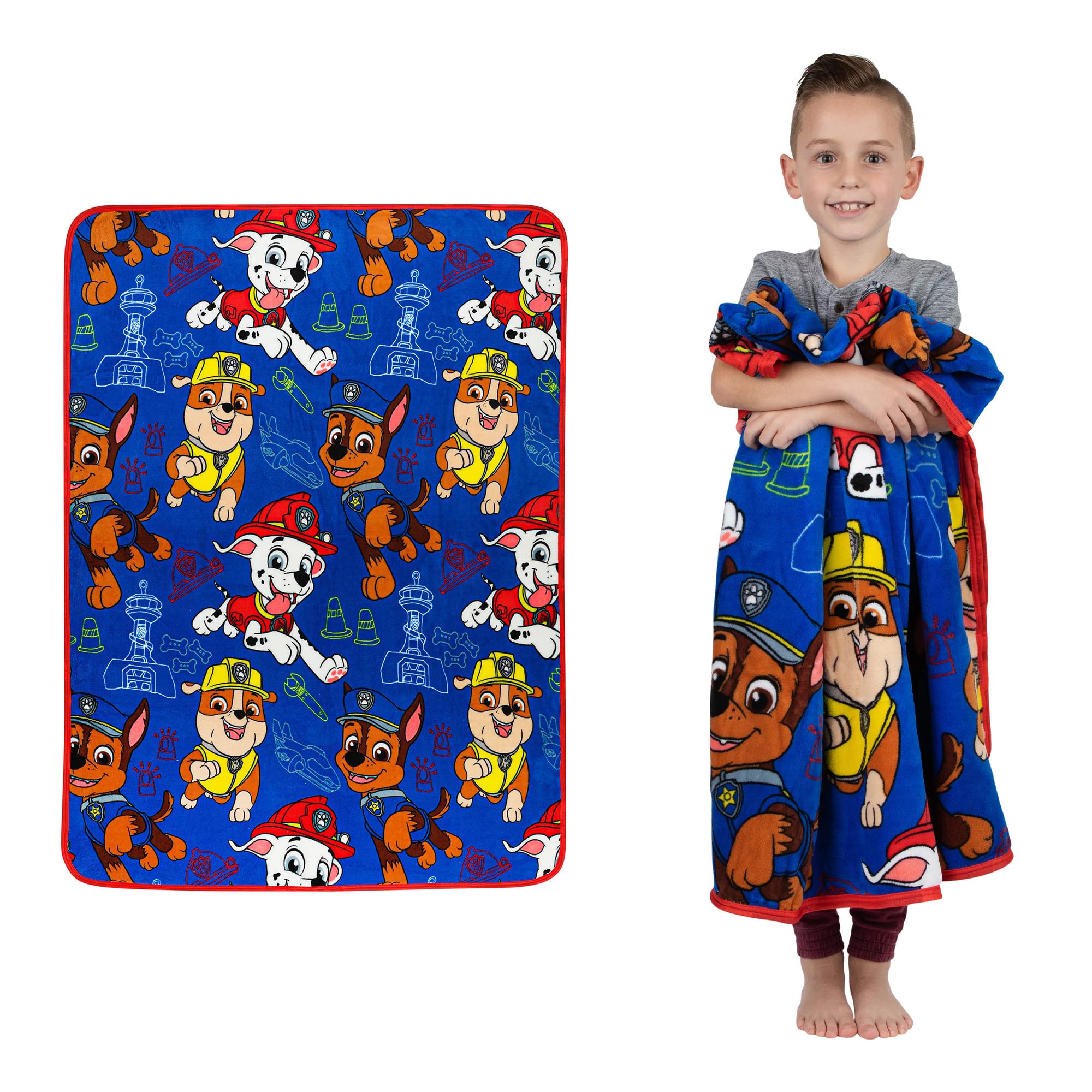 Franco Kids Bedding Super Soft Plush Throw Blanket, 46 In X 60 In, Paw Patrol
