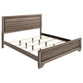 Coaster Home Furnishings Kauffman Transitional Wood Eastern King Size Panel Bed Frame 54-inch Headboard Washed Taupe 204191KE