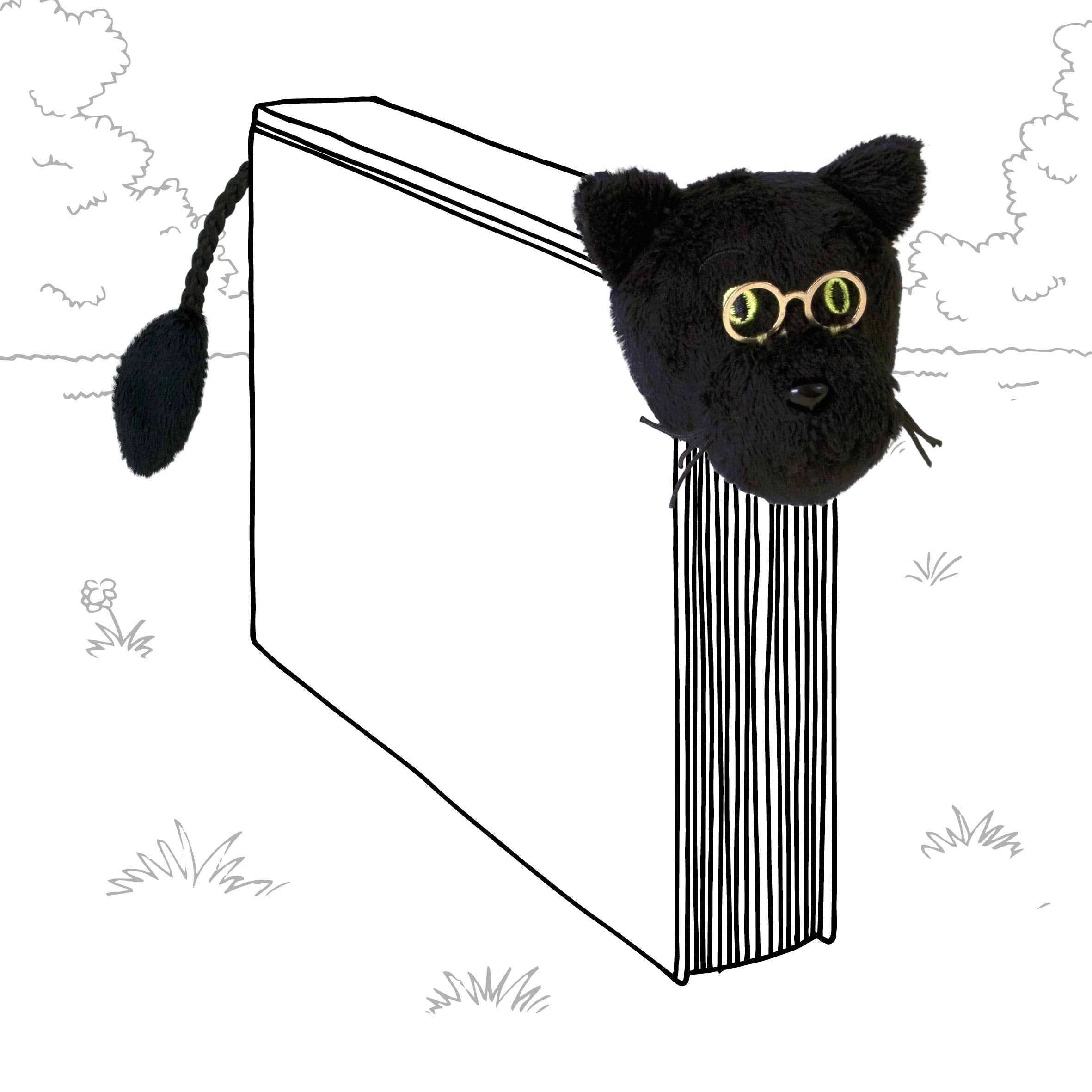 Book-Tails Bookmark - Black Cat
