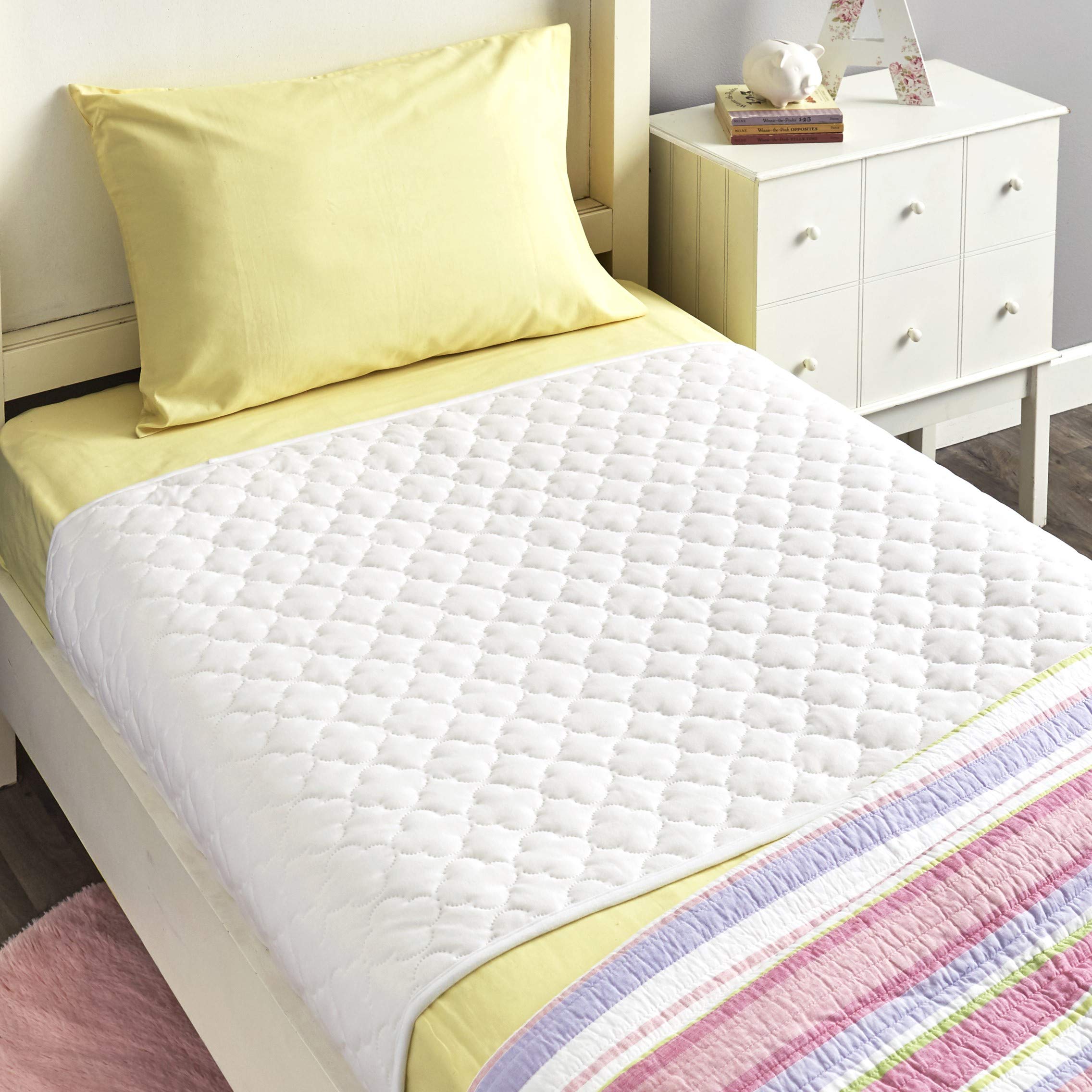 Washable Waterproof Bed Pads - White Large