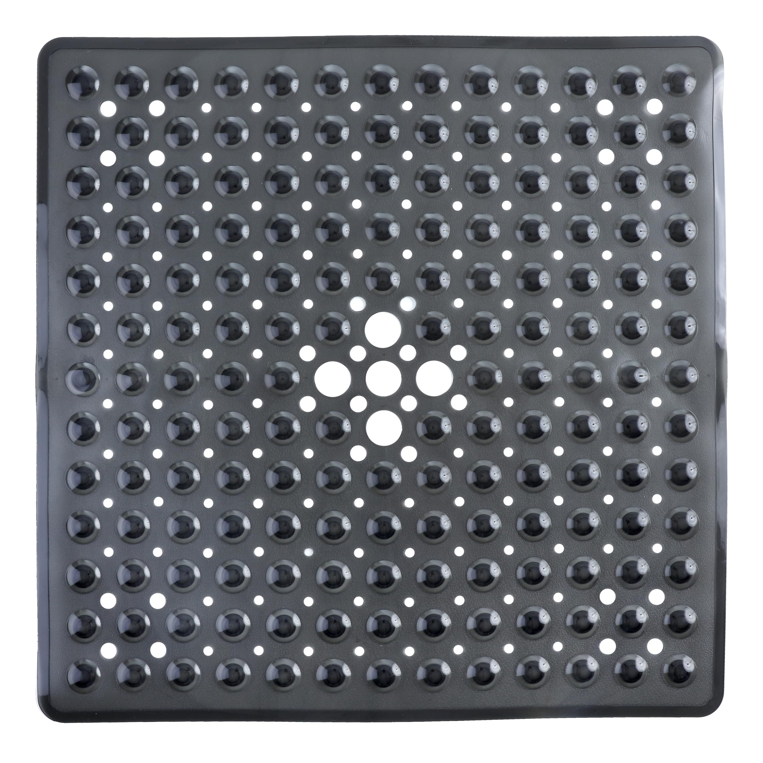 SlipX Solutions Essential Square Shower Mat, 21x21, Grippy Textured Surface, 25% Stronger Suction Cups, NonSlip Shower Floor 