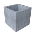 Fern Series Poly Stone Planter 15 Cube in Grey