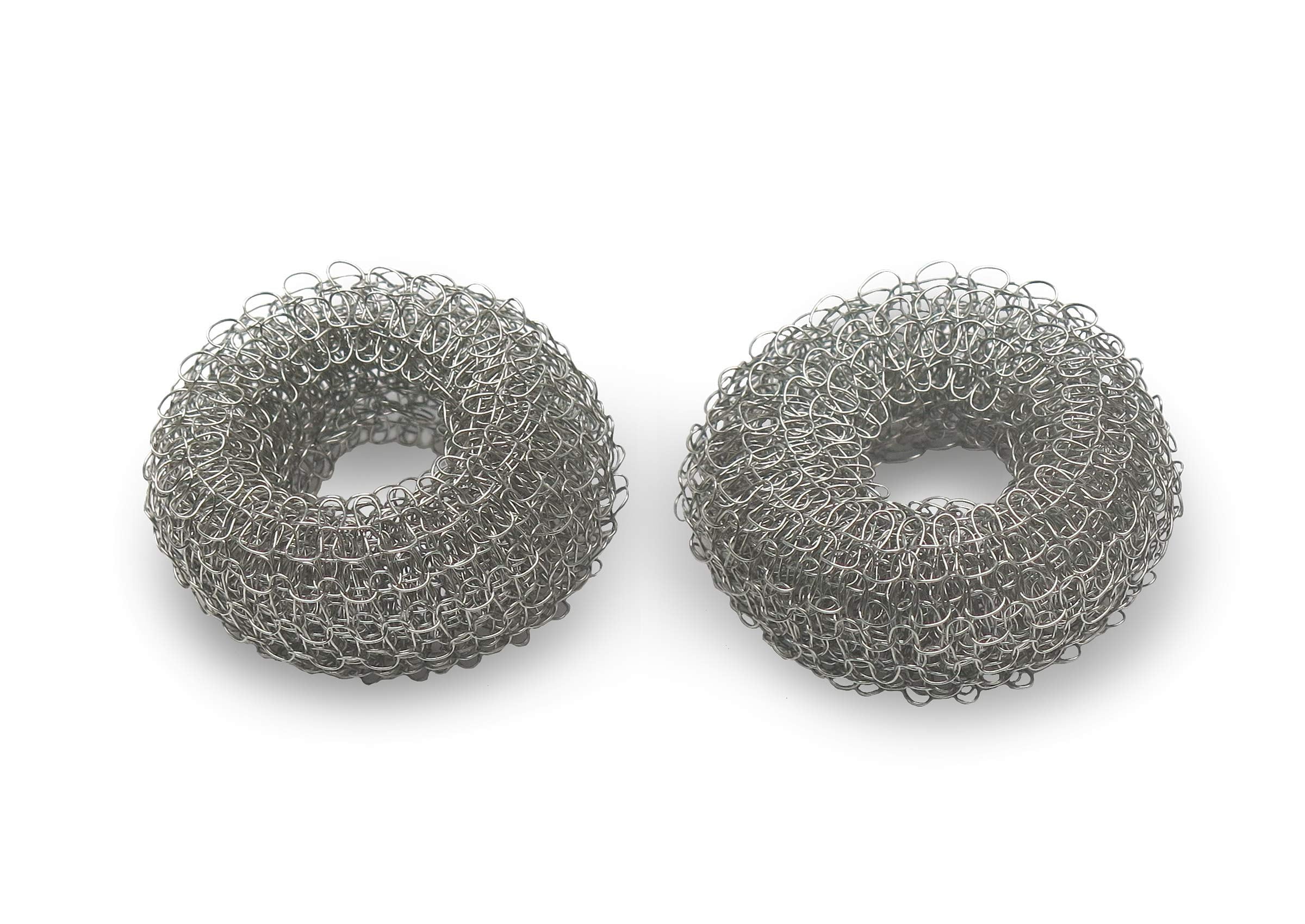 Tredoni 2 Reusable Limescale Remover Ring - Boiler/Kettle Furring Descaler Stainless Steel Mesh 2x4cm (2)