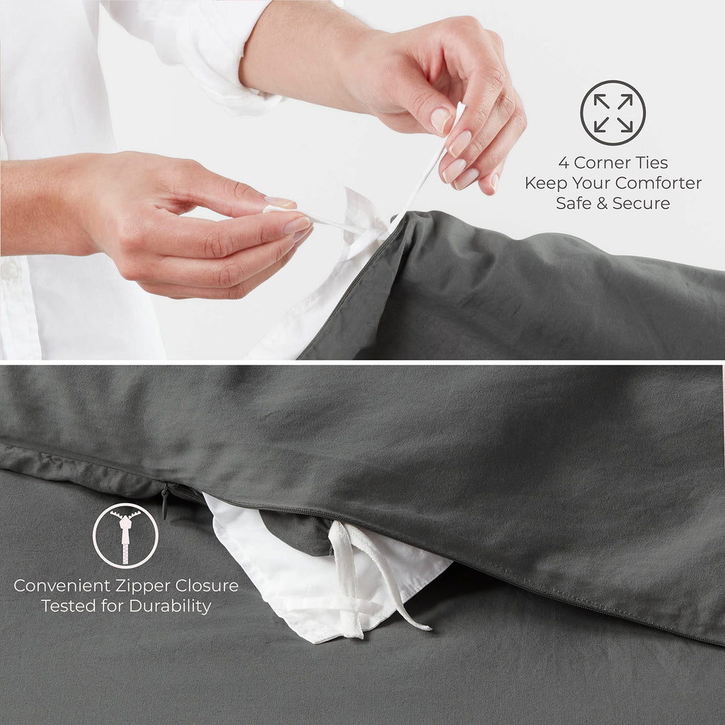 Thread Spread Queen/Full Duvet Cover, 600 Thread Count Sateen 3Pc Egyptian Cotton Duvet Cover Set, 100% Pure Cotton Comforter Co