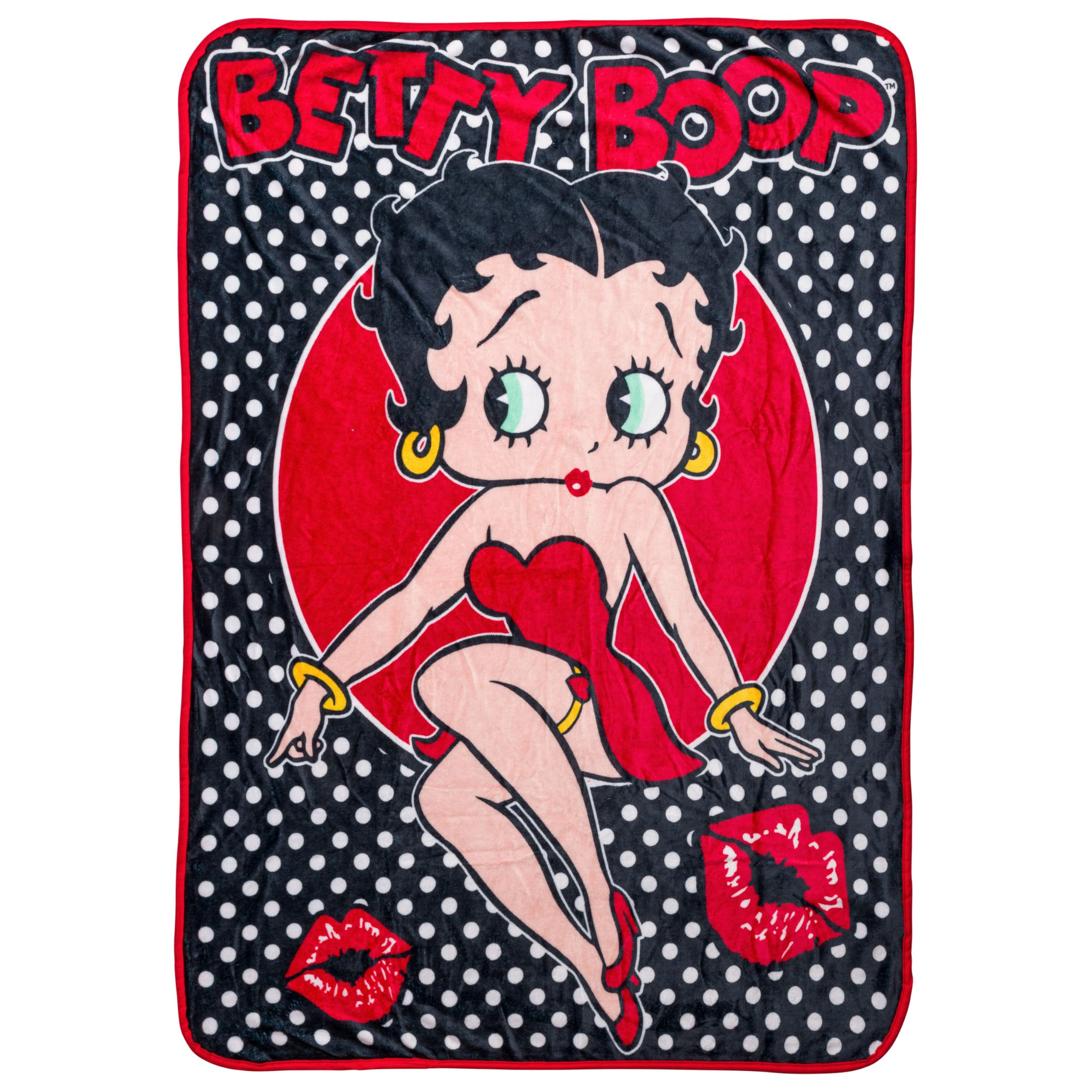 Silver Buffalo Betty Boop Classic 45 x 60 Fleece Throw, Soft and Cozy Blanket, 180 GSM