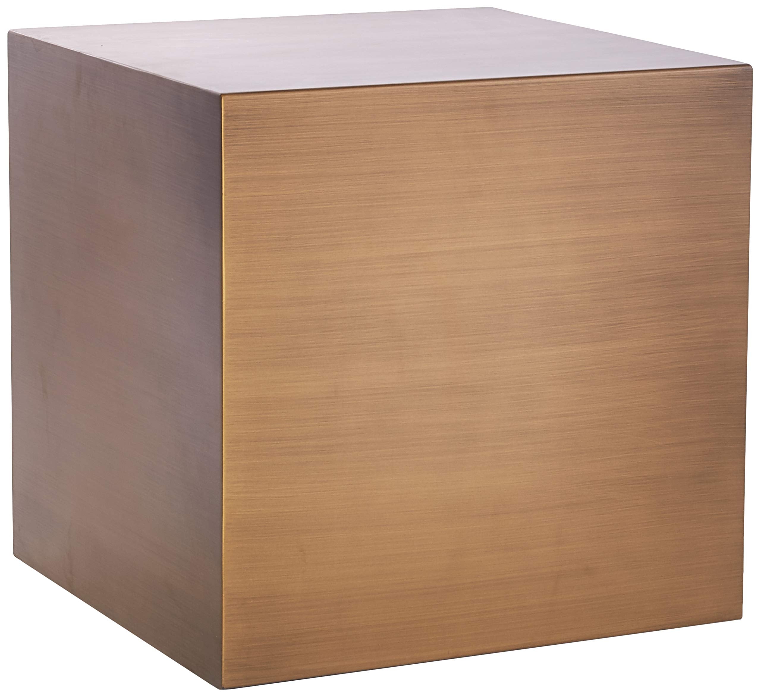 Pangea Home Z St Large Spencer Side Table, Small, Brushed Brass