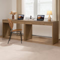 SICOTAS Home Office Executive Desk - 47-Inch Computer Desk with Drawer, Farmhouse Writing Study Desk with Storage,Boho Makeup Va