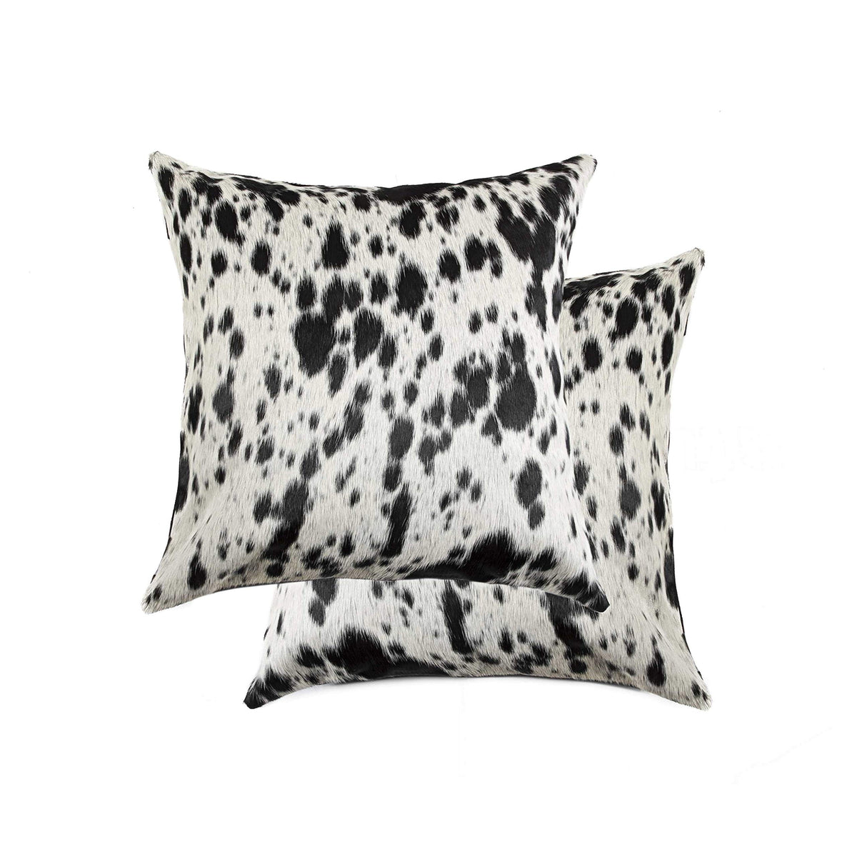 HomeRoots Salt & Pepper Black & WHI Cowhide, Microsuede, Polyfill 12' X 20' X 5' Salt and Pepper Black and White 2 Pack Cowhide Pillow