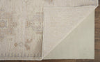 HomeRoots 514994 9 x 12 ft. Tan & Brown Floral Hand Knotted Stain Resistant Rectangle Area Rug