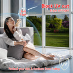 One Way Privacy Window Film Sun Blocking, Heat Blocking Window Tint For Home See Out But Not In, Static Cling & Anti Uv, Black-S