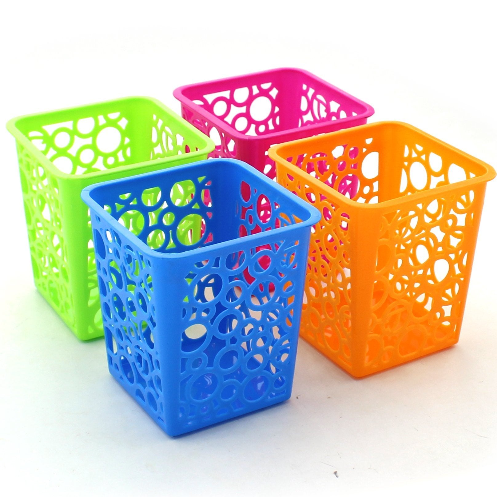 Z Zicome Desktop Office Storage Organizer, Hollow Pen Pencil Holder Basket, Set Of 4