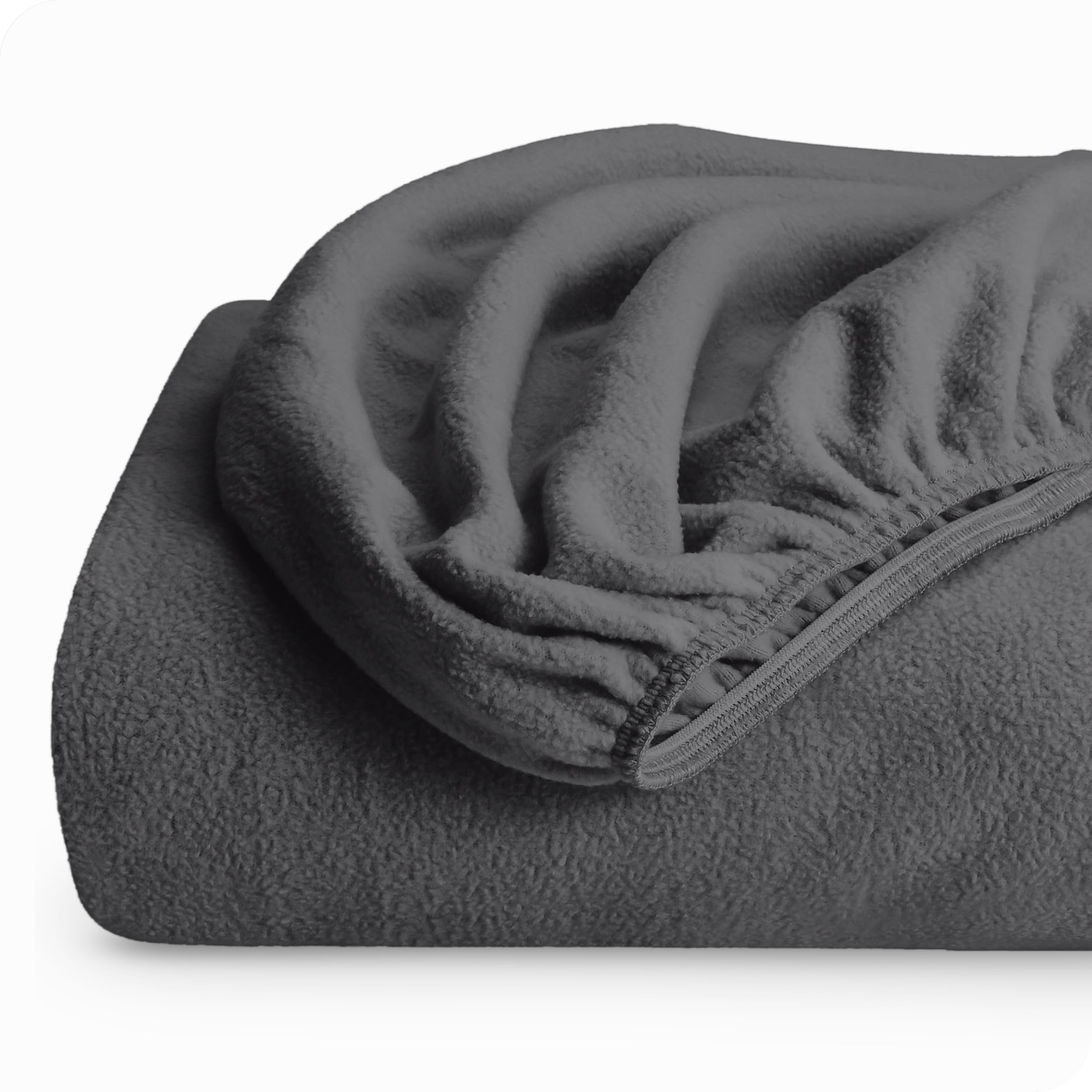 Bare Home Super Soft Fleece Fitted Sheet - Queen Size (2 Pack) - Extra Plush Polar Fleece, No-Pilling - Deep Pocket - All Season