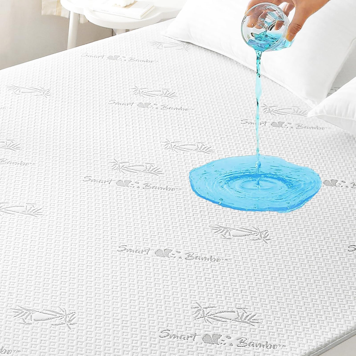 Huxmeyson Twin Xl Mattress Protector, Waterproof Mattress Protector, Breathable And Noiseless Mattress Cover With 8-21 Deep Pock