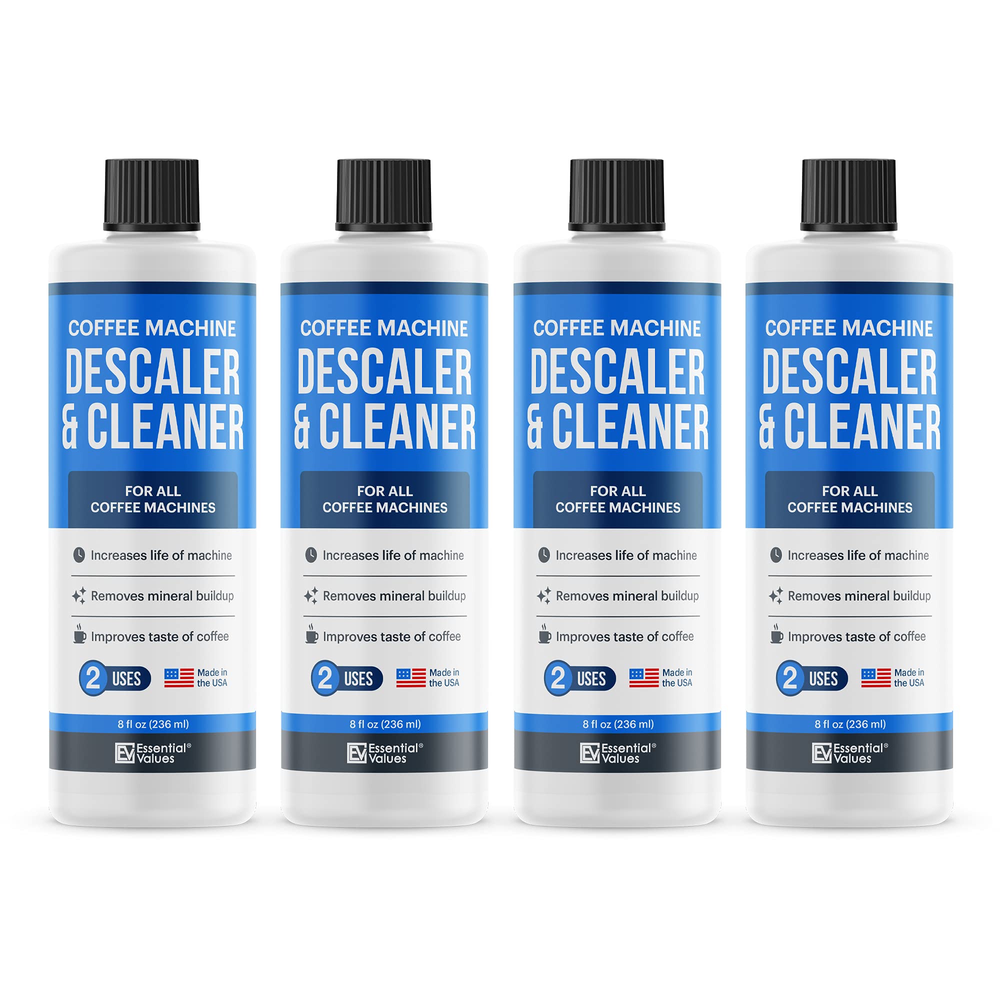 Descaling Solution (8 Uses) Coffee Machine Descaler Cleaner | Compatible with Breville Keurig Nespresso Delonghi & More | Liquid