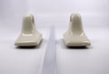 Tenedos Towel Bar Glazed Ceramic Bathroom Accessory Kit (Bone Almond) - Not for Flat Surface Installation, to be Installed with 