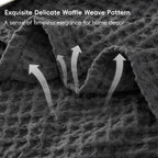 Phf Ultra Soft Waffle Weave Blanket Twin Size 66'X 90'- Washed Lightweight Breathable Breathable Cozy Woven Blanket - Great For Couch Bed Sofa Home Car - Black