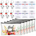 Teacher Appreciation Gift Set With Cosmetic Bags, Keychains, Bracelets And Blessing Cards