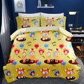 Sky Tex Gold Color Teddy Bear Printed 300 Tc Glace Cotton 3D Printed Single Bed Comforter (Buy This Comforter Get 1 N  95 Mask 