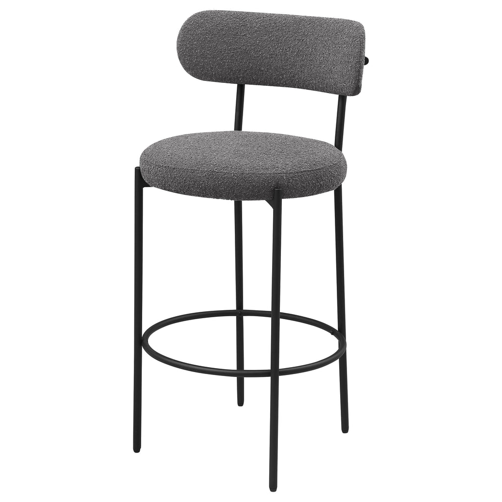 Coaster Home Furnishings Viola Boucle Upholstered Bar Chair Grey (Set of 2)