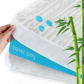 Mattress Topper Cover Protector Queen Size 3 Inch, 100% Waterproof Viscose Made From Bamboo Cooling Mattress Topper Encasement Z