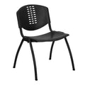Flash Furniture NF01ABK Plastic Office Chair, Black (RUT-NF01A-BK-GG)