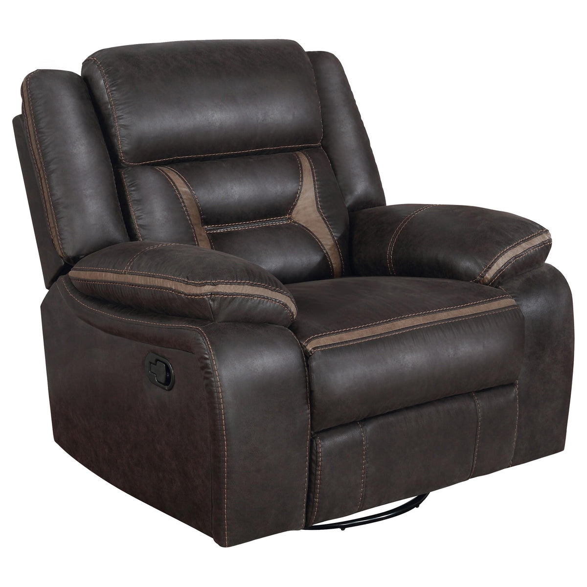 Coaster Greer Swivel Glider Recliner, Brown