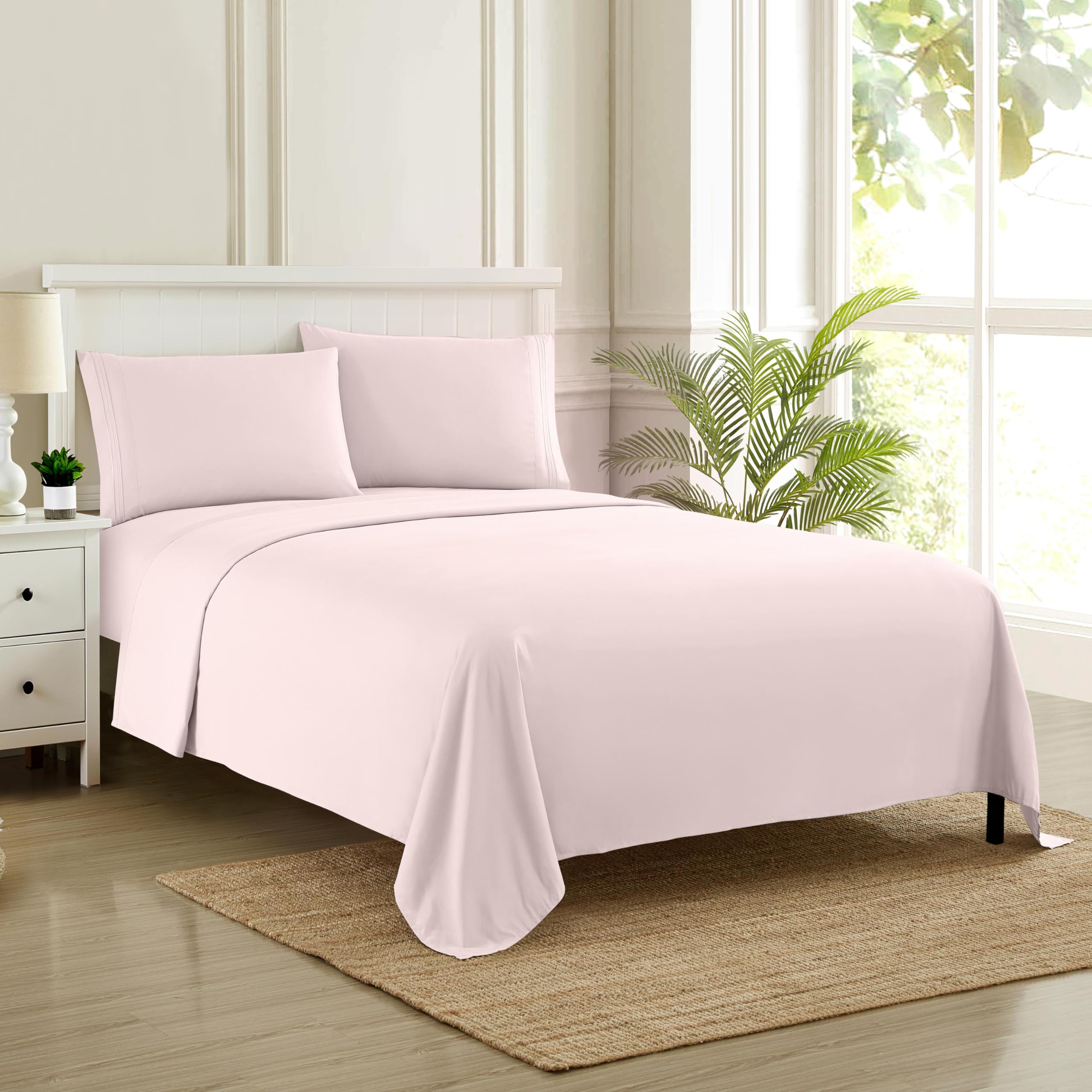 Full Size Sheet Sets - Breathable Luxury Sheets With Full Elastic & Secure Corner Straps Built In - 1800 Supreme Collection Soft