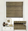 LazBlinds No Tools No Drill Cordless Bamboo Roman Shades, Privacy Window Treatment, Roll Up Bamboo Blinds for Window 22 W x 64