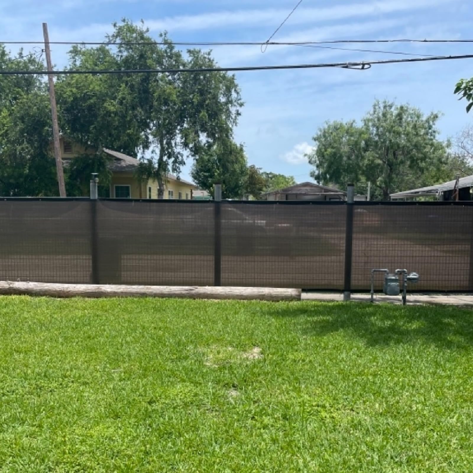 Abrotain Fence Privacy Screen Balcony Sun Shade Cloth 5'X16' 80% Shade Fabric Outdoor Patio Screens Mesh Panels Apartments Raili