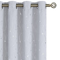 Bgment White Curtains 108 Inch Length 2 Panels Set Grommet Thermal Insulated Room Darkening Window Curtains With Wave Line And D