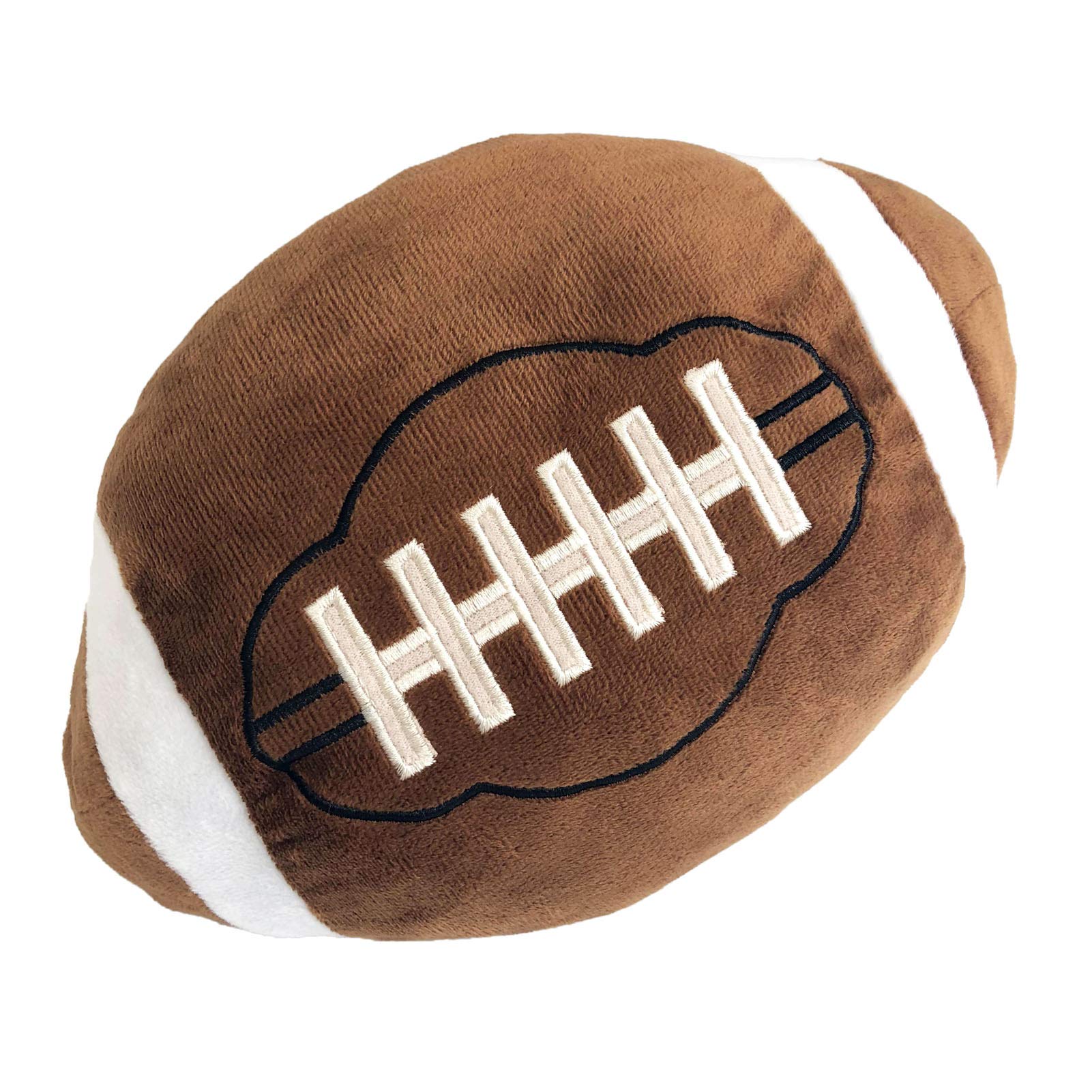 Choronmo Football Plush Pillow Fluffy Durable Football Pillows Stuffed Football Throw Pillow Soft Sports Ball Interactive Footba