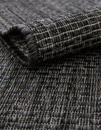 Unique Loom Outdoor Solid Collection Area Rug (7' 10'' X 10' Rectangle Black/Ivory)