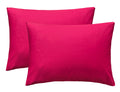 Imaylex Soft 100% Egyptian Cotton Zipper Closure Pillowcases, Cozy And Lightweight Pillow Case, Set Of 2, Fuchsia, Queen, 20'' X