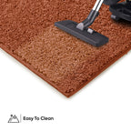 Pet Friendly Solid Color Area Rugs Rust - 2' X 4' Rectangle, Indoor, Stain Resistant, Perfect For Living Room, Bedroom, Dining R