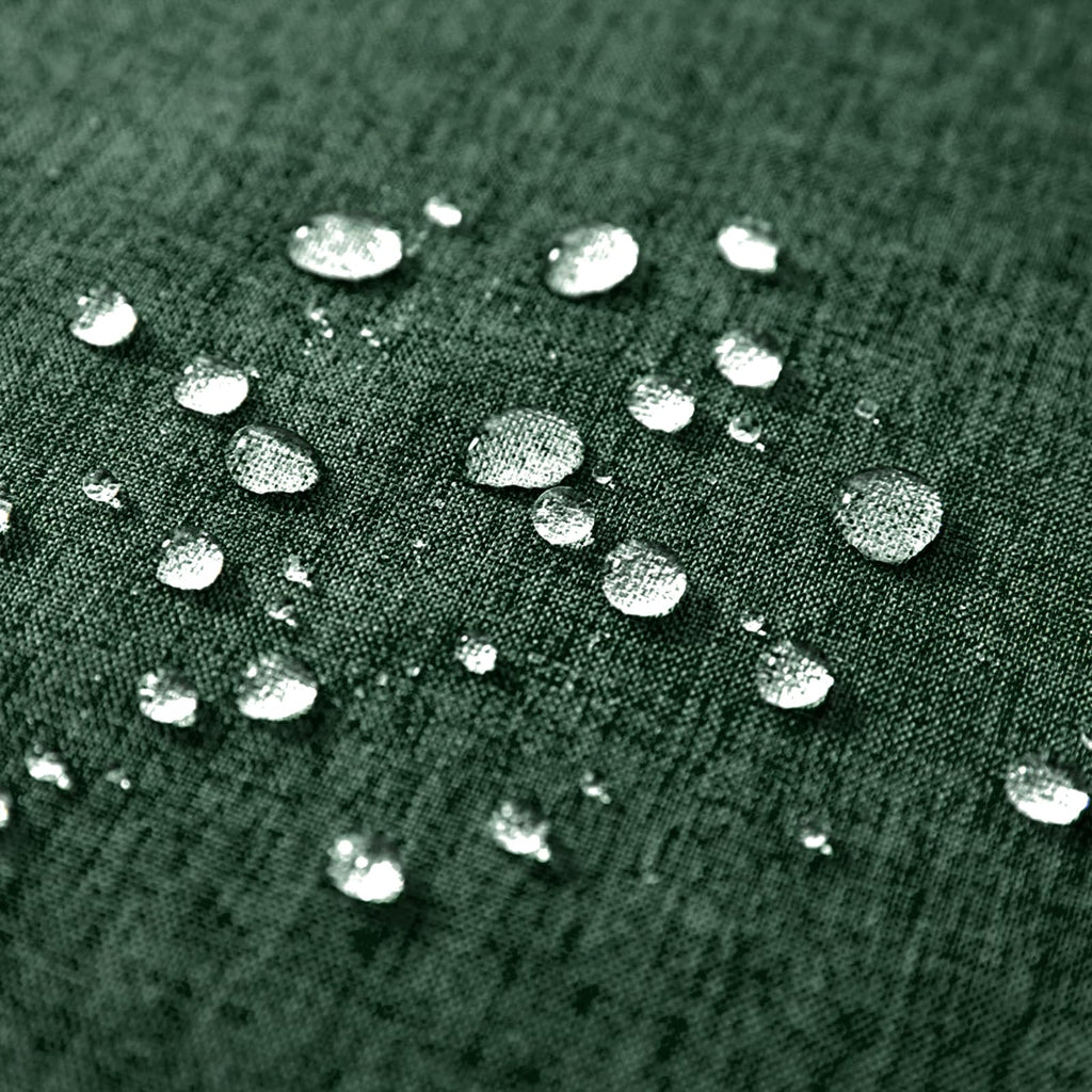 Miulee Pack Of 2 Decorative Outdoor Solid Waterproof Throw Pillow Covers Polyester Linen Garden Farmhouse Cushion Cases For Patio Tent Balcony Couch Sofa 16X16 Inch Emerald Green