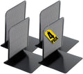 1Intheoffice Bookends For Shelves, Metal Mesh Bookends Heavy Duty, 5.71' Wire Mesh Book Ends, Matte Black, Each, 2 Pairs