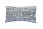 HomeRoots Cream 24' White Homer Spit Daylight Skyline Lumbar Decorative Pillow