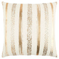 Rizzy Home T13305 Decorative Pillow, 20"X20", Gold/White