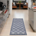 Nourison Easy Care Denim Blue 2 x 6 Area Rug Easy Clean, Non Shedding, Bed Room, Living Room, Dining Room, Kitchen (6 Runner)