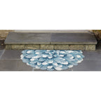 Liora Manne Mum Aqua Indoor/Outdoor Rug, 2'6' X 4'6' Half Round