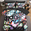 Wecozy 7 Pcs Full Size Comforter Set With 2 Pillowcases & 2 Shams, Urban Skateboard Bedding For Kids And Adults, Music Abstract