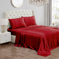 Juicy Couture Full Size Silk Satin Bed Sheet Set, Deep Pocket Silky Satin Full Sheet Set With 1 Fitted Sheet, 1 Flat Sheet And 2