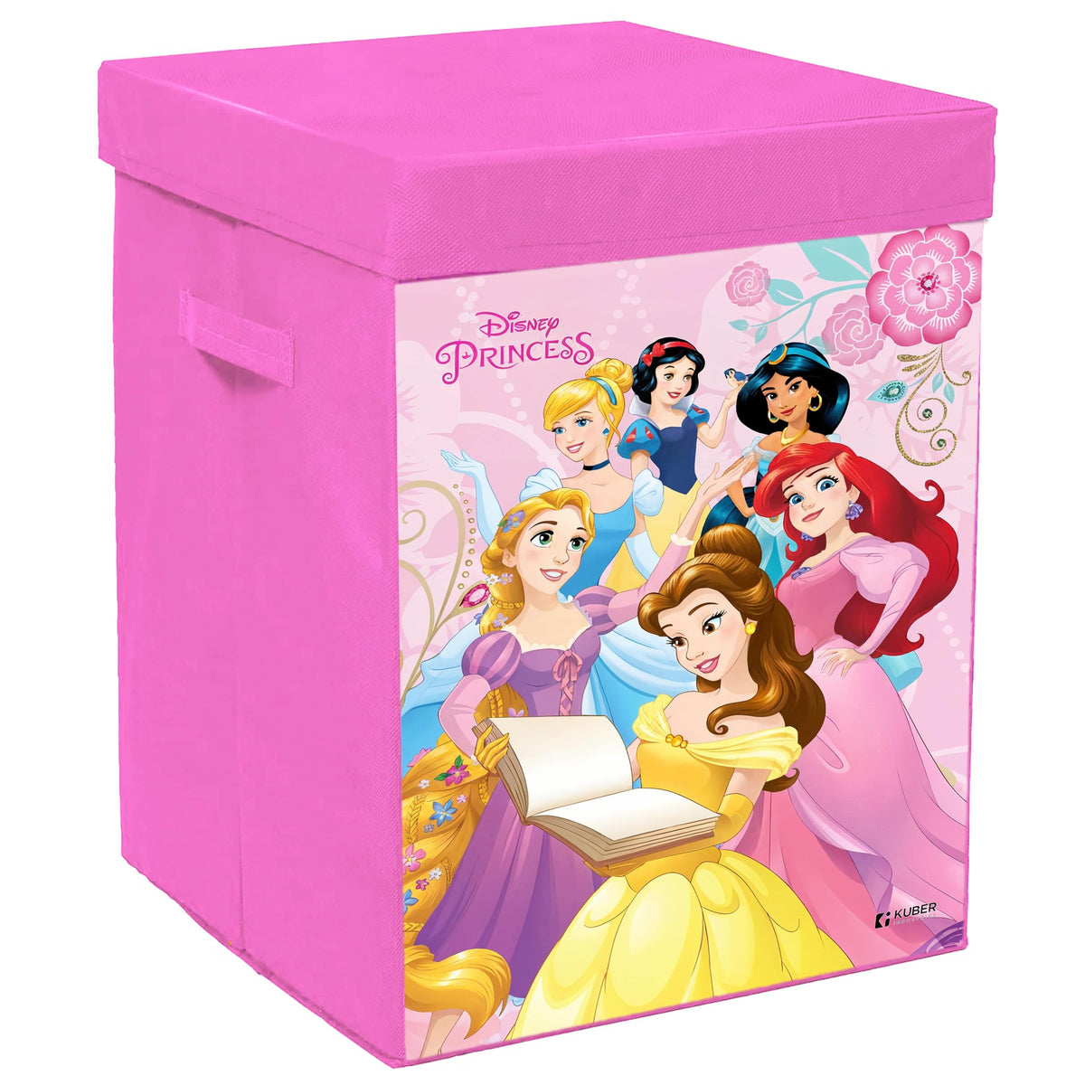 Kuber Industries Laundry Basket | Plastic Cloth Storage Hamper | Laundry Storage Basket with Lid For Bathroom | Storage Organize