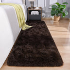 DETUM Dark Brown Runner Rug 2X6 for Hallyway Entryway Kitchen Fluffy Area Rugs for Bedroom Soft Kids Room Rugs Machine Washable 