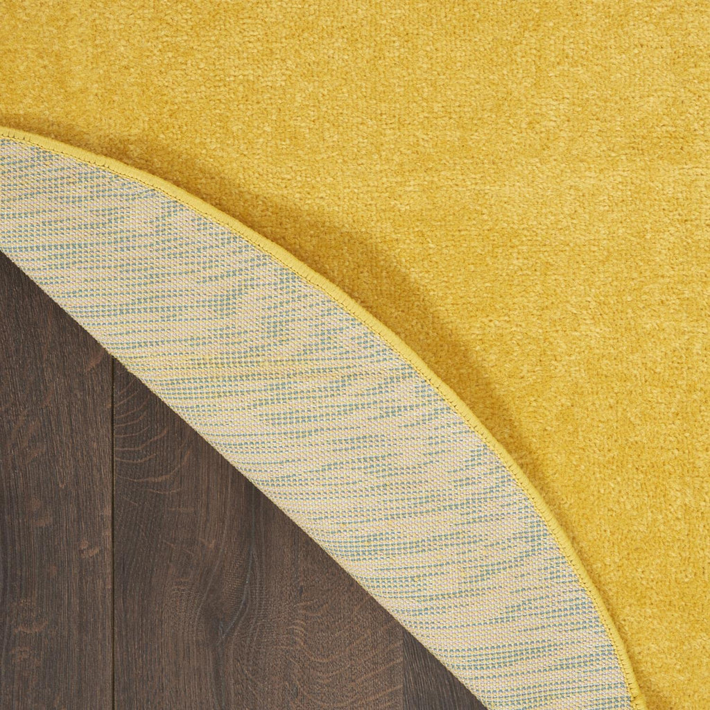 Nourison Essentials Indoor/Outdoor Yellow 8' X Round Area -Rug, Easy -Cleaning, Non Shedding, Bed Room, Living Room, Dining Room, Backyard, Deck, Patio (8 Round)